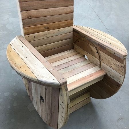 Aufnahme eines Sessels aus Holz